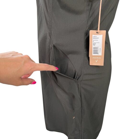 Indyeva NWT UPF 50 Liike V Cinchable Sides Dress Color Pine Size Small - Picture 8 of 10